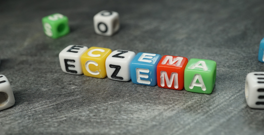 Letters spelling the word eczema